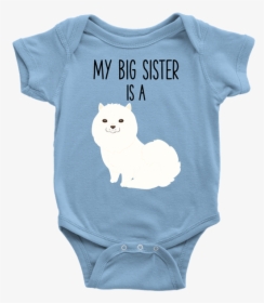 My Big Sister Is A Samoyed Baby Onesie, Dog Newborn - Girl Nerdy Baby Onesies, HD Png Download, Transparent PNG