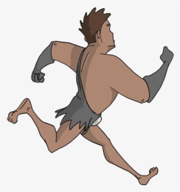 Running Cave Man Animation Clipart , Png Download - Animated People Running Png Gif, Transparent Png, Transparent PNG
