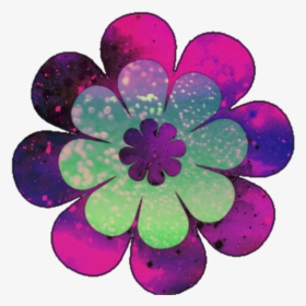 #flowers #glitter #neon #floral #retro #hippie #colorful, HD Png Download, Transparent PNG