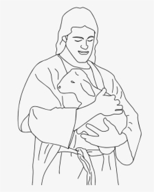 Jesus Christ Holding A Lamb - Free Image Of Jesus With A Lamb, HD Png Download, Transparent PNG