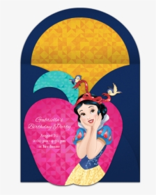 Snow White Birthday Invitation Template, HD Png Download, Transparent PNG
