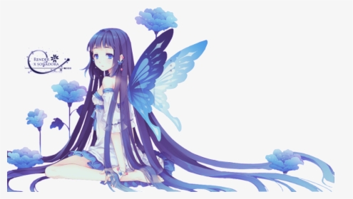 Anime Image - Butterfly Anime Girl, HD Png Download, Transparent PNG