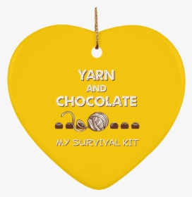 Yarn And Chocolate Ceramic Ornaments   Data Zoom //cdn - Circle, HD Png Download, Transparent PNG