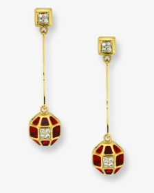 Nicole Barr Designs 18 Karat Gold Cosmos Drop Earrings-red - Earrings, HD Png Download, Transparent PNG