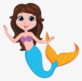 Transparent Mermaid Clipart Png - Imagen Animada De Sirena, Png Download, Transparent PNG