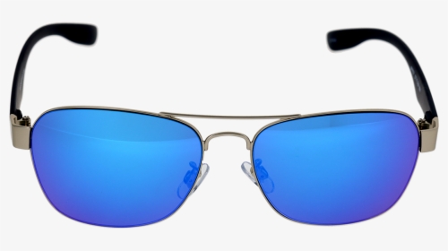 Shiny Silver Frame Ice Blue Mirror Lens - Plastic, HD Png Download, Transparent PNG