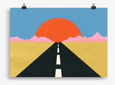 Sun With Road Art, HD Png Download, Transparent PNG