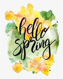 #usewhitebackground #hello #spring #hellospring - Calligraphy, HD Png Download, Transparent PNG