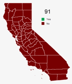File - Ca2008prop91 - California Land Area In Square Miles, HD Png Download, Transparent PNG