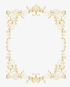 Gold Retro Decorative Frame Transparent Background - Elegant Gold Border Design, HD Png Download, Transparent PNG