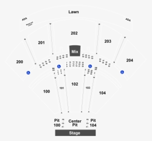 Bb&t Pavilion Seating Map Section 100 Row G Seat, HD Png Download, Transparent PNG