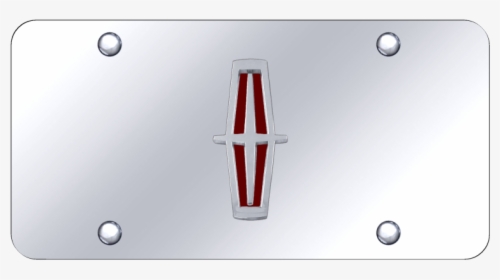 Au-tomotive Gold Lincoln Chrome/red Logo On Chrome - Emblem, HD Png Download, Transparent PNG