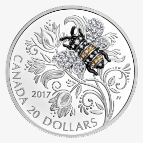 2017 1 Oz Canada Bejeweled Bugs - 20 Dollars Canada Bee 2017, HD Png Download, Transparent PNG