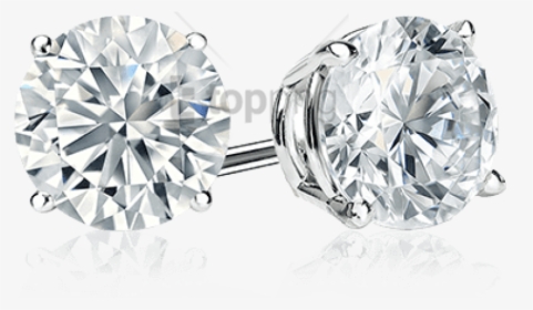 Free Png Diamond Stud Earrings Png Image With Transparent - Diamond Solitaire Earrings In Gold, Png Download, Transparent PNG