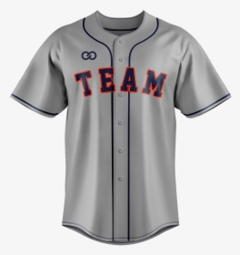 Grey Navy Red Baseball Jersey - Jersey, HD Png Download, Transparent PNG