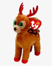 Tinsel The Brown Reindeer Beanie Babies Christmas   - Christmas Beanie Boos Reindeer, HD Png Download, Transparent PNG
