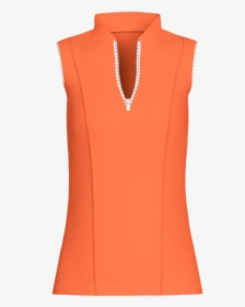 Orange Sun Safe Sleeveless Golf Shirt - Blouse, HD Png Download, Transparent PNG