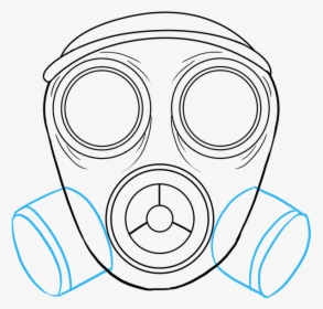 How To Draw Gas Mask - Easy Gas Mask Drawing, HD Png Download ...