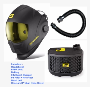 Esab Sentinel A50 Welding Mask With Esab Papr Air Fed - Esab Sentinel A50 Welding Helmet, HD Png Download, Transparent PNG