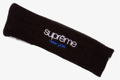Supreme New Era Classic Logo Headband One Size Black - Label, HD Png Download, Transparent PNG