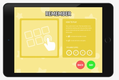 Multi-syllabic Word Party App - Tablet Computer, HD Png Download, Transparent PNG