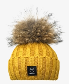 Angora Classic Line Hat Single Pompom Mustard Winter - Beanie, HD Png Download, Transparent PNG