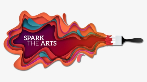Spark The Arts - Paint Brush And Paint Streak, HD Png Download, Transparent PNG