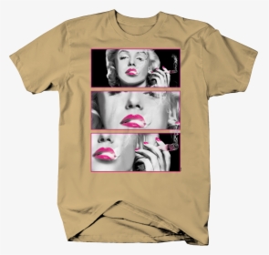 Sexy Hot Marilyn Monroe Pink Lips Smoking Marijuana - T Shirt Dog Cavalier King Charles, HD Png Download, Transparent PNG