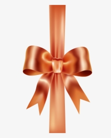 Transparent Bow Clip Art - Transparent Orange Ribbon Bow, HD Png Download, Transparent PNG