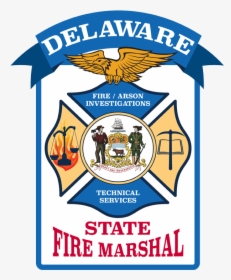 Image Of The Delaware State Fire Marshal Seal - Delaware Fire Department Logo, HD Png Download, Transparent PNG