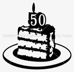 Drawing Cake Cartoon - White Clipart Black Clip Art Birthday Cake, HD Png Download, Transparent PNG
