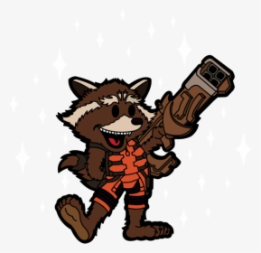 Vintage Rocket Raccoon - Cartoon, HD Png Download, Transparent PNG