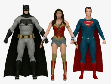 Batman, Superman And Wonder Woman Bendables Set - Actions Figures Batman Vs Superman Dawn Of Justice, HD Png Download, Transparent PNG