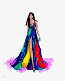 Vector Models Fashion Gown - Fashion Illustration, HD Png Download, Transparent PNG