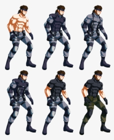Metal Gear Solid Snake Sprite, HD Png Download, Transparent PNG