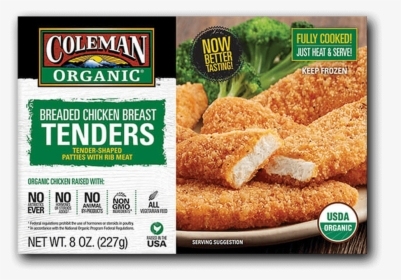 Coleman Natural Foods Organic Breaded Chicken Breast - Coleman Chicken, HD Png Download, Transparent PNG