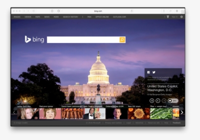 Binghomepage - U.s. Capitol, HD Png Download, Transparent PNG