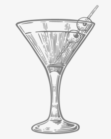 Martiniicon - Cocktail Illustration Noir, HD Png Download, Transparent PNG