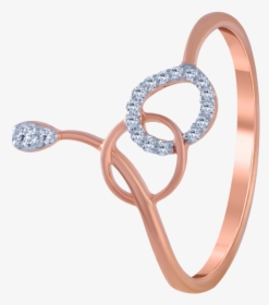 18kt Rose Gold And Diamond Ring For Women - Western Slender Blind Snake, HD Png Download, Transparent PNG