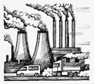 Collection Of Free Pollution Drawing Air - Air Pollution Black And White, HD Png Download, Transparent PNG