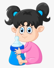 Bae A D - Niña Tomando Leche Dibujo, HD Png Download, Transparent PNG