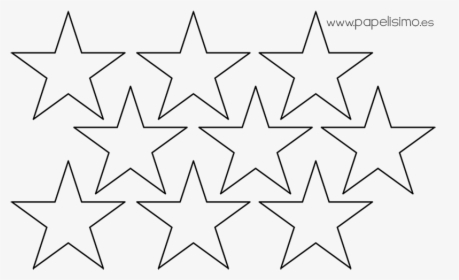 Plantilla Estrellas Cinco Puntas Five Pointed Starsl - Line Art, HD Png Download, Transparent PNG