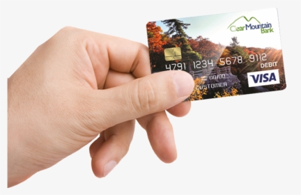 Hand - Clear Mountain Bank Card, HD Png Download, Transparent PNG