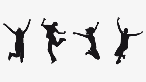 Jumping Silhouette Png - Jumping For Joy Silhouette, Transparent Png, Transparent PNG