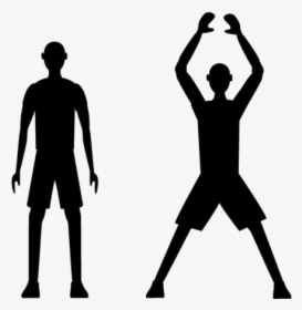 People Jumping Jacks Png Transparent Images - Jumping Jacks Exercise Silhouette, Png Download, Transparent PNG