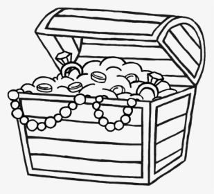 Game-chest - Clipart Outline Treasure Chest, HD Png Download, Transparent PNG