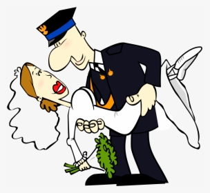 Wedding Cartoons 2, Buy Clip Art - Fireman Wedding Clipart, HD Png Download, Transparent PNG