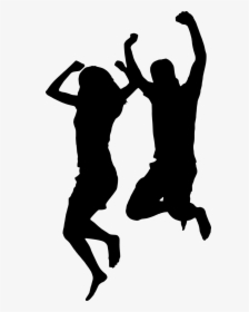 Couple Jumping Silhouette, HD Png Download, Transparent PNG