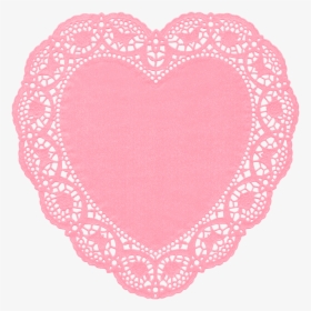 Clip Art Pink Scrapbooking Paper - Heart Doily Transparent, HD Png Download, Transparent PNG