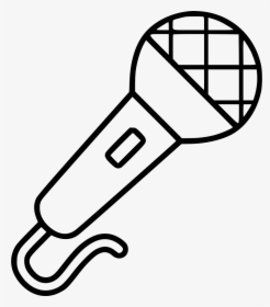 Music Dj Karaoke Mic Microphone - Microphone Clip Art Black And White, HD Png Download, Transparent PNG
